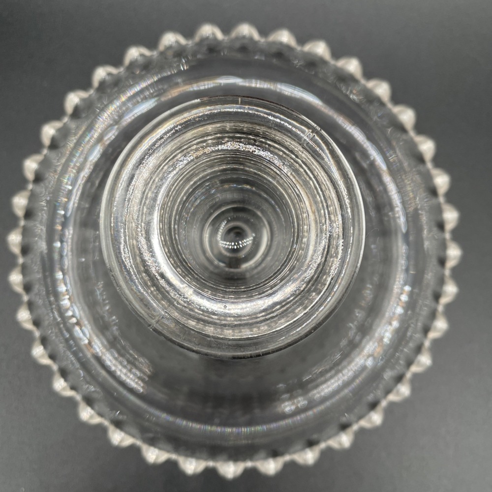 Vintage Candlewick Candle Holder Imperial Glass MCM Dot Border Elegant USA Decor - Picture 2 of 5